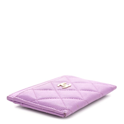 Chanel Caviar Quilted Card Holder Purple 5 of 8