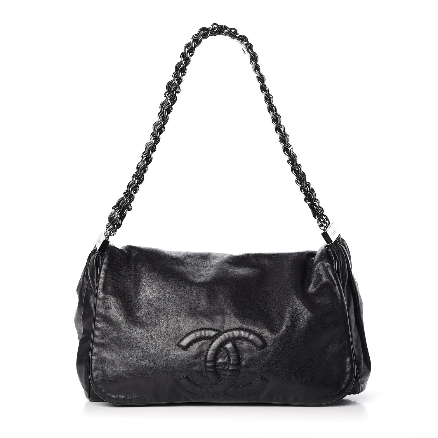Chanel Calfskin Large Rock and Chain Flap Black 1 of 8