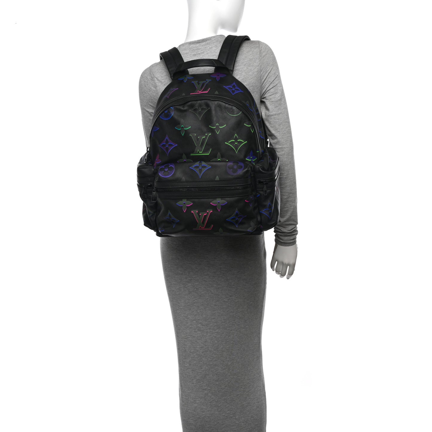 Calfskin Monogram Spotlight Comet Backpack Black Borealis