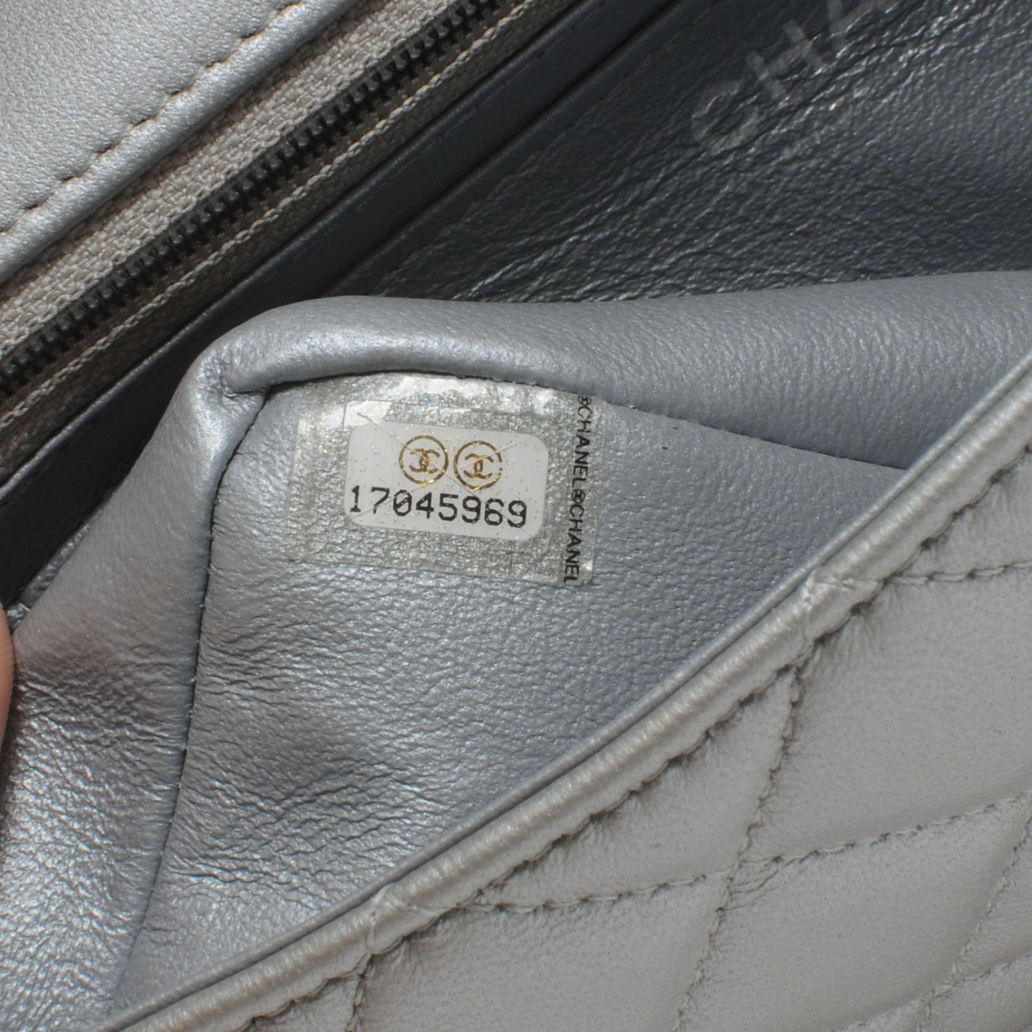 Chanel Lambskin Quilted Mini Flap Silver 8 of 8