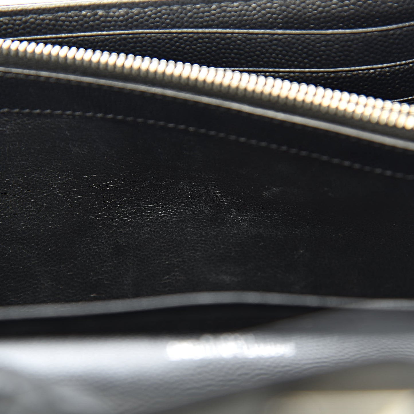 Grain De Poudre Matelasse Chevron Monogram Chain Wallet Black