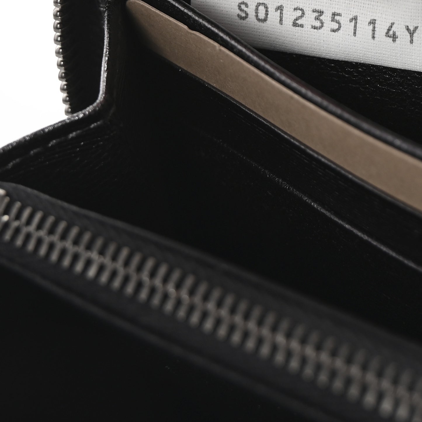 Metallic Nappa Intrecciato Zip Around Wallet Black