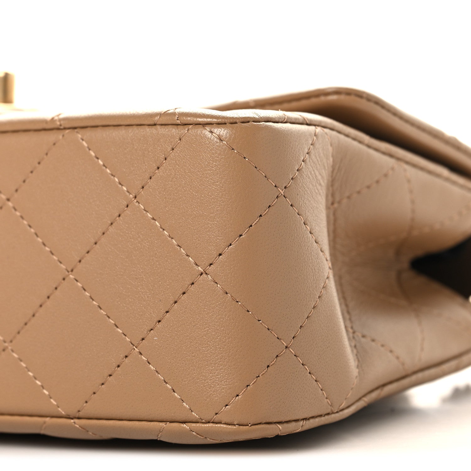 Chanel Lambskin Quilted Mini Metal Top Handle Rectangular Flap Beige 10 of 10