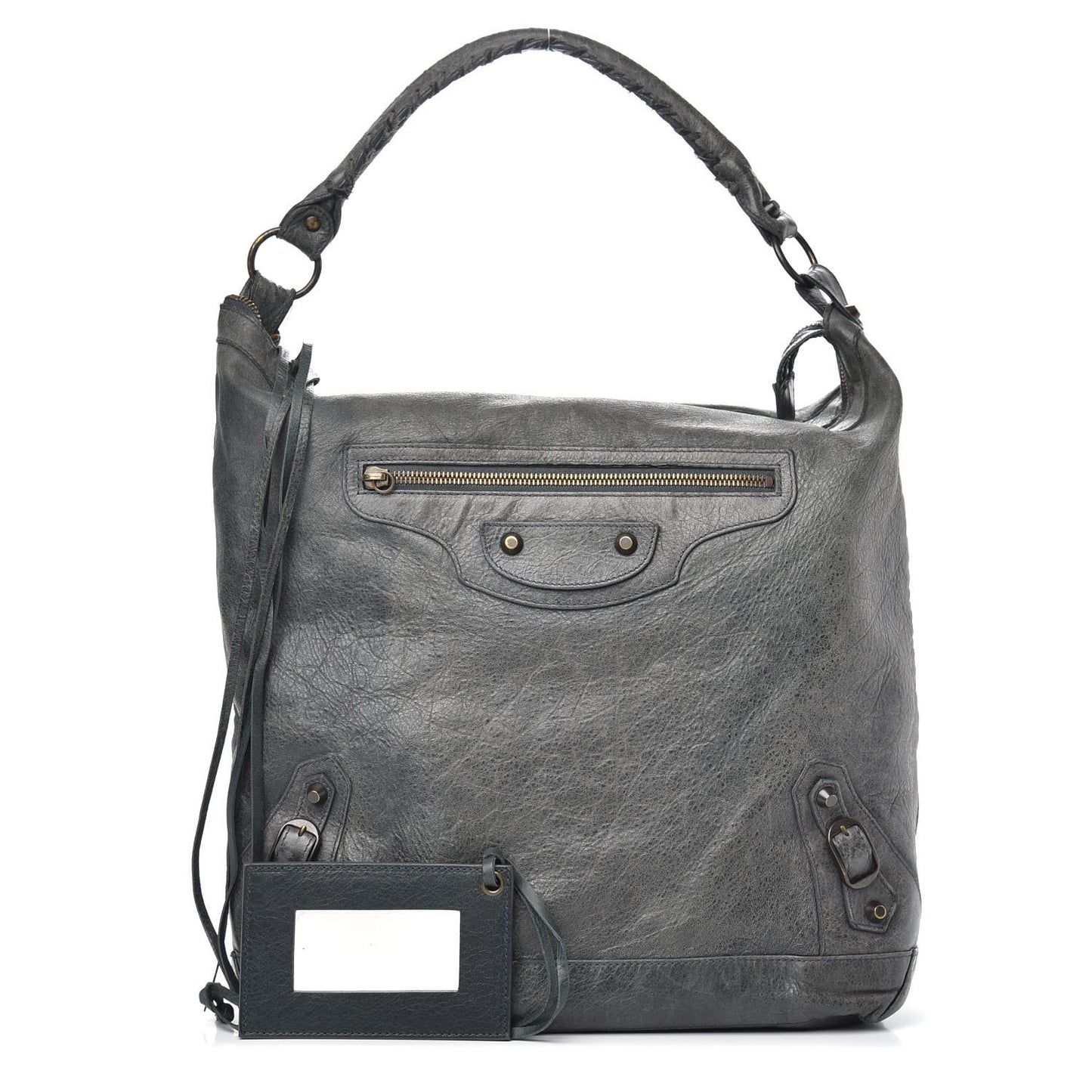 Agneau Classic Hardware Day Hobo Anthracite