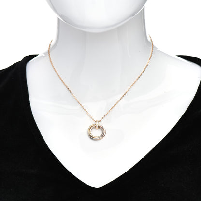 Cartier 18K Pink White Yellow Gold Diamond Trinity Pendant Necklace 2 of 4