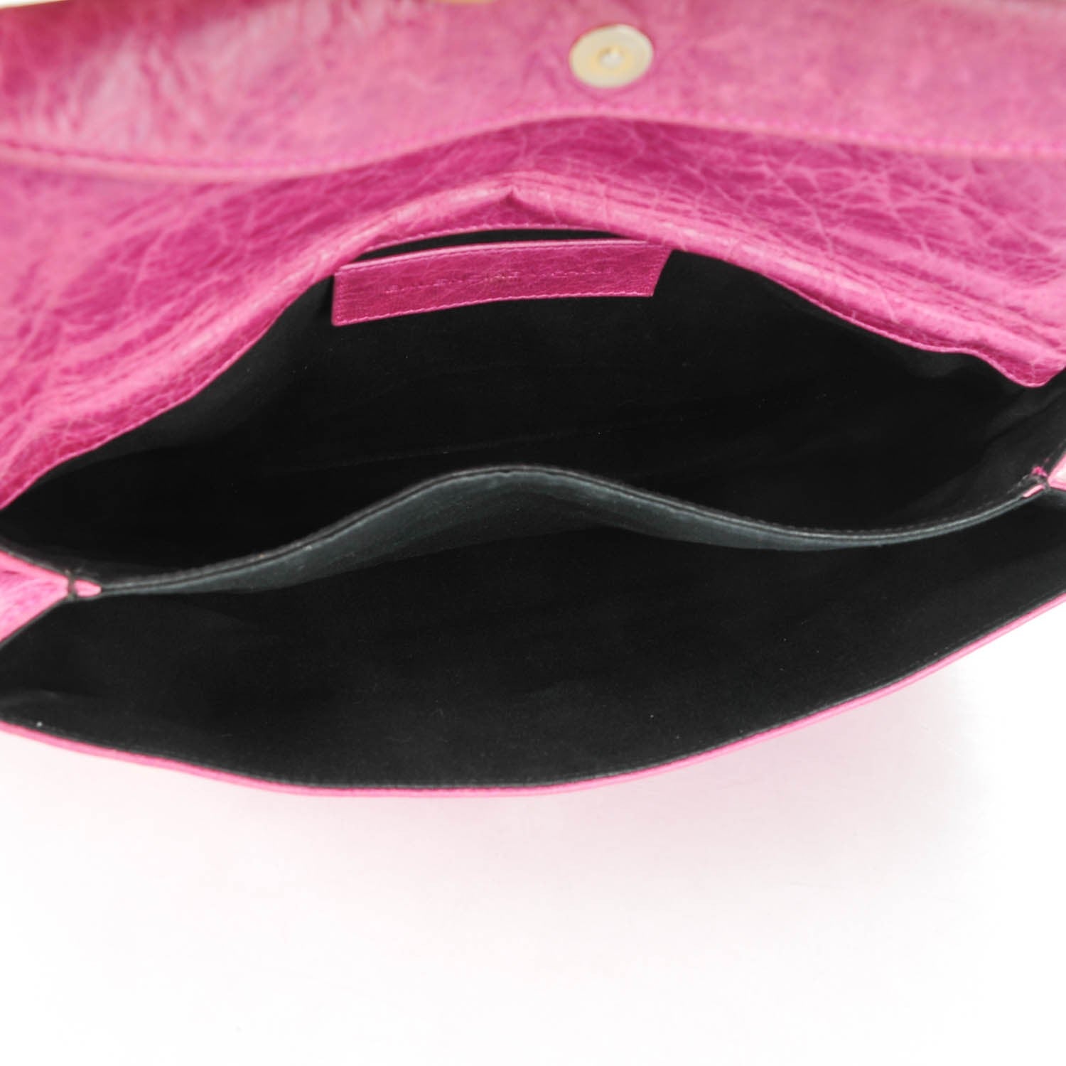 Balenciaga Agneau Giant 21 Gold Hardware Envelope Clutch Magenta 5 of 7