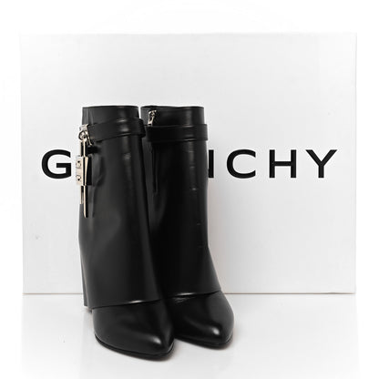 Givenchy Calfskin Shark Lock Ankle Boots 37 Black 9 of 9