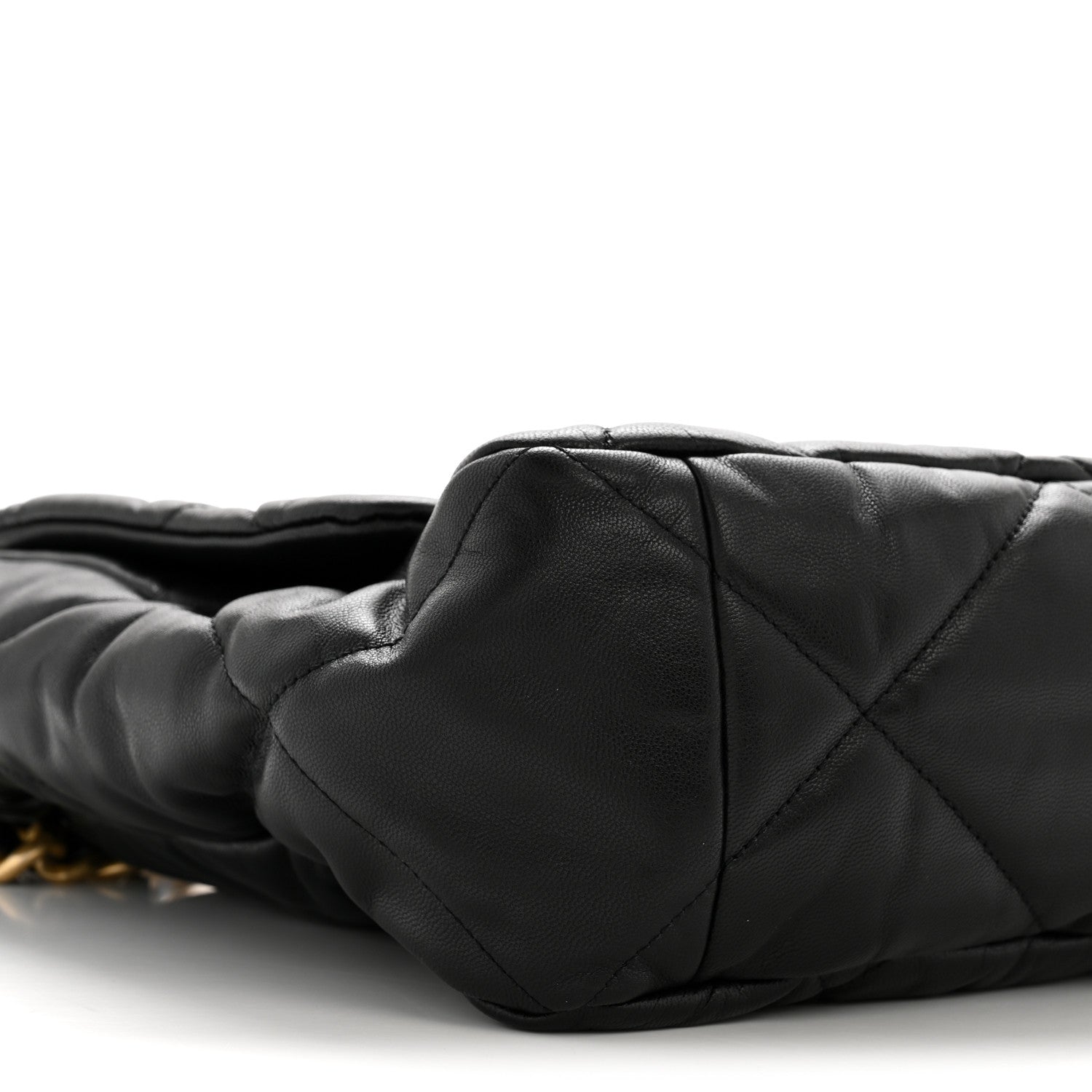 Chanel Goatskin Quilted Maxi Chanel 19 Flap Black 9 of 15