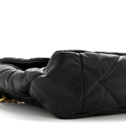 Chanel Goatskin Quilted Maxi Chanel 19 Flap Black 9 of 15