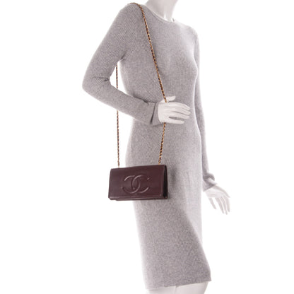 Chanel Caviar Timeless CC Wallet On Chain WOC Dark Brown 2 of 7