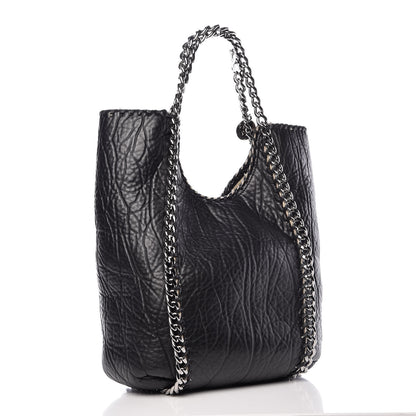 Stella McCartney Shaggy Deer Shearling Chain Falabella Tote Black 3 of 17