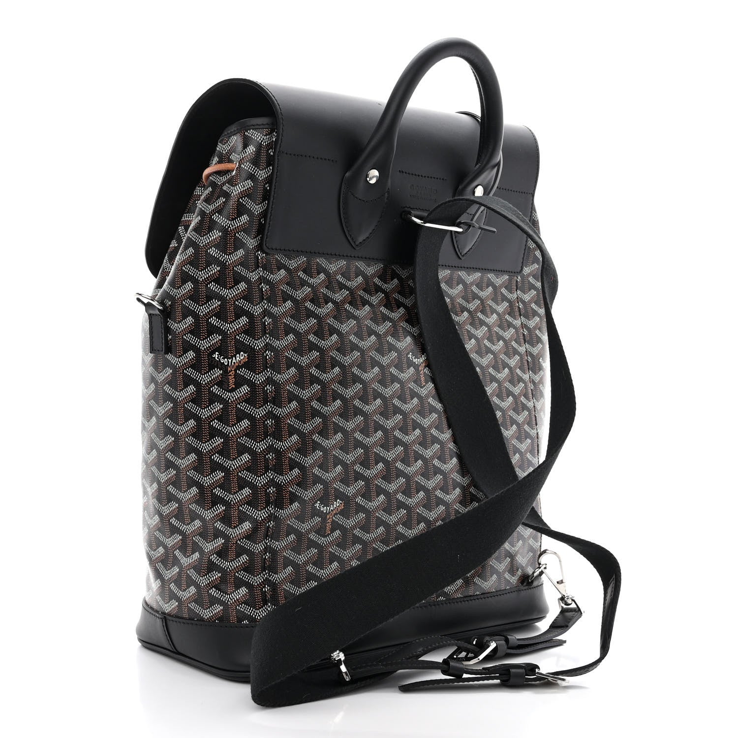 Goyard Goyardine Calfskin Alpin MM Backpack Black 3 of 15