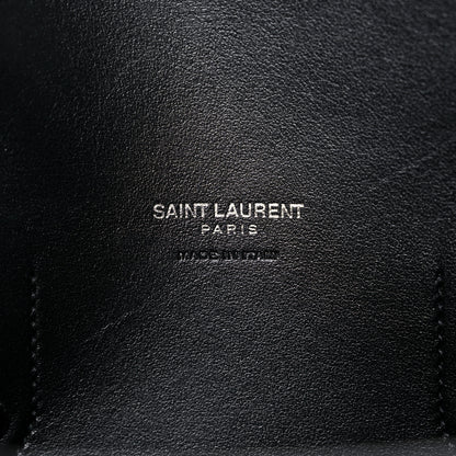 Saint Laurent Grained Calfskin Topstitch Small Sac De Jour Black Porcelain 6 of 12