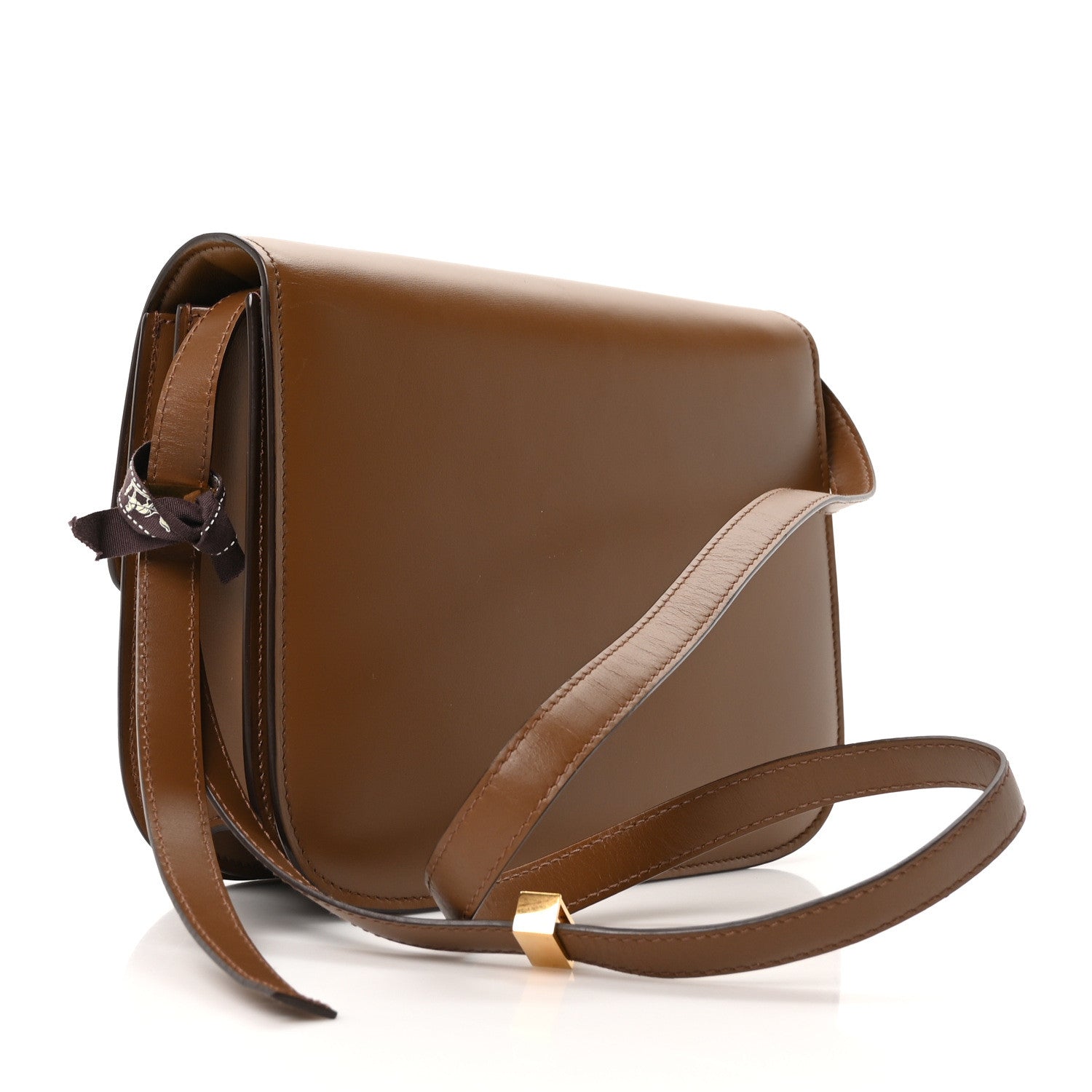 Celine Calfskin Medium Classic Box Flap Bag Light Camel 1800655