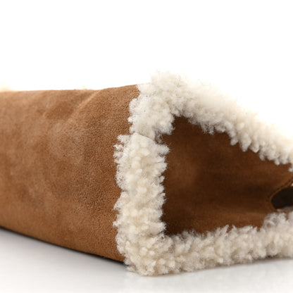 Telfar X UGG Suede Shearling Small Shopping Bag Chestnut 9 of 10