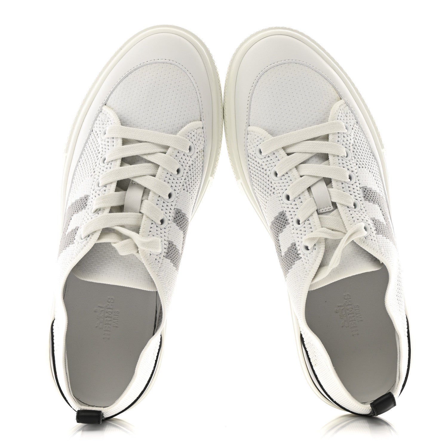 Hermes Calfskin Deep Sneakers 38 White Multicolor 2 of 11