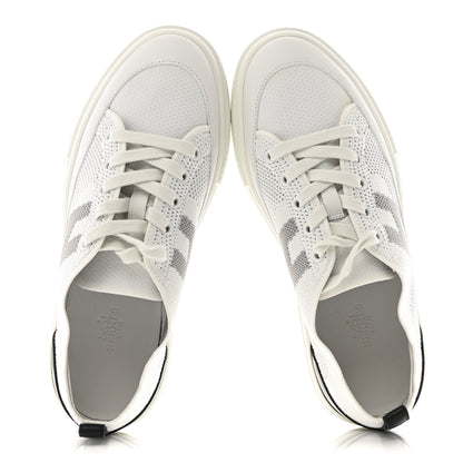 Hermes Calfskin Deep Sneakers 38 White Multicolor 2 of 11