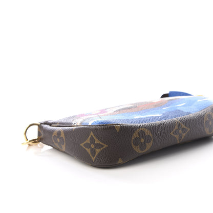 Louis Vuitton Monogram 2019 Christmas Animation Mini Venice Pochette Accessories Blue 5 of 9