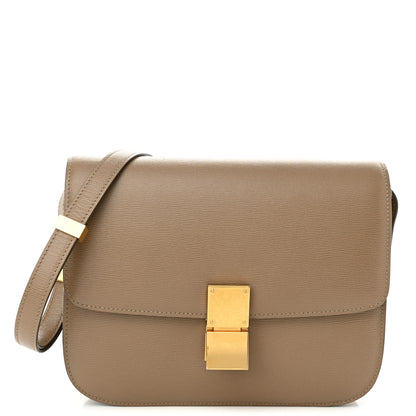 Celine Liege Calfskin Medium Classic Box Flap Bag Taupe 1 of 11