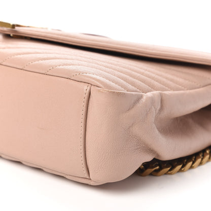 Saint Laurent Sheepskin Matelasse Chevron Monogram Large College Satchel Rose Antic 7 of 9