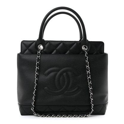 Chanel Soft Caviar CC Medium Top Handle Tote Black 1 of 10