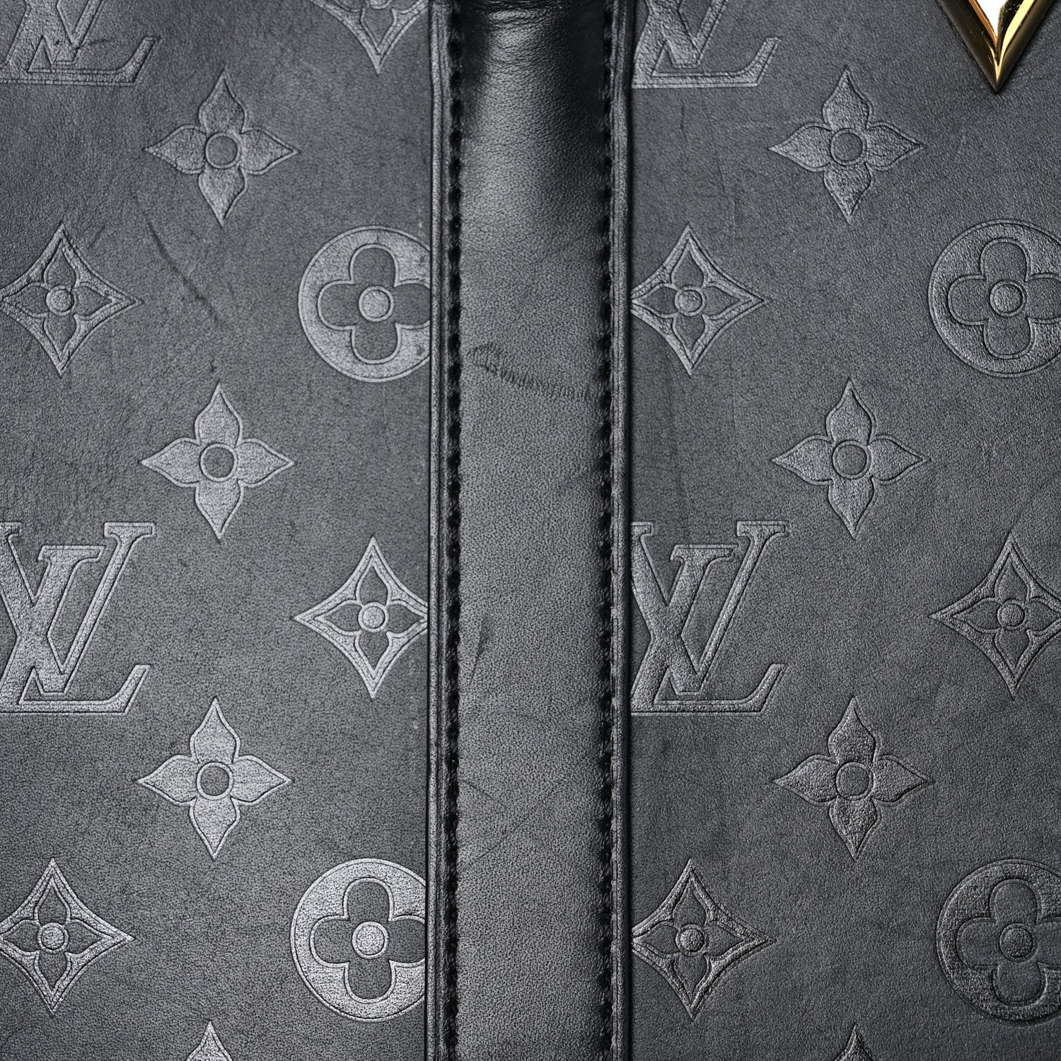 Louis Vuitton Monogram Cuir Plume Very Tote MM Black 42 of 55