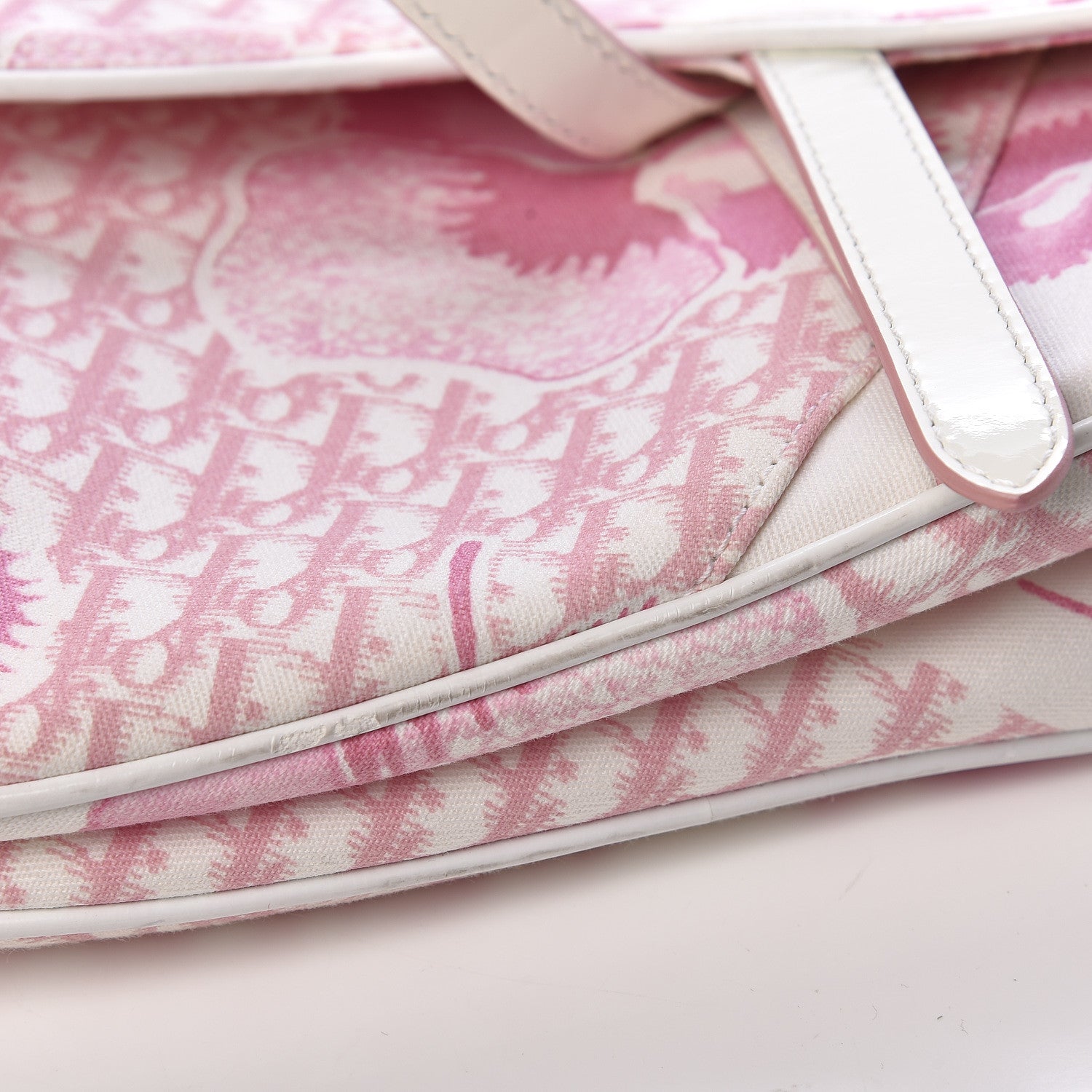 Christian Dior Monogram Floral Saddle Bag Pink 14 of 18