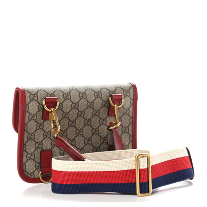 Gucci GG Supreme Web Totem Three Piece Monogram Shoulder Bag Red 3 of 11