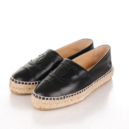 Chanel Lambskin CC Espadrilles 35 Black 3 of 7