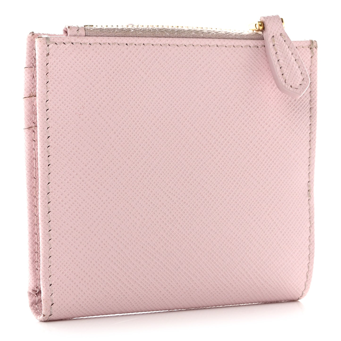 Saffiano Small Triangle Wallet Alabastro