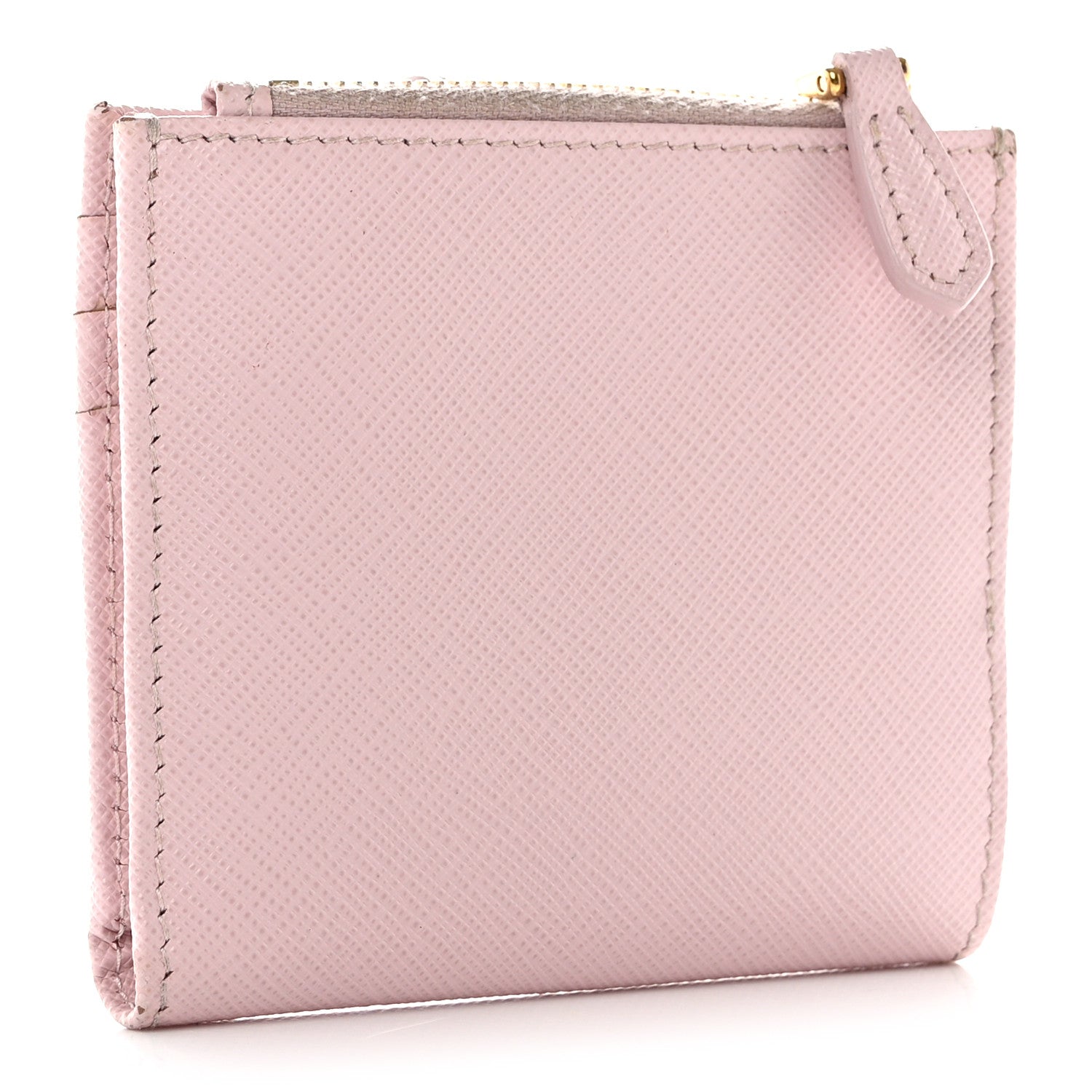 Prada Saffiano Small Triangle Wallet Alabastro 3 of 7