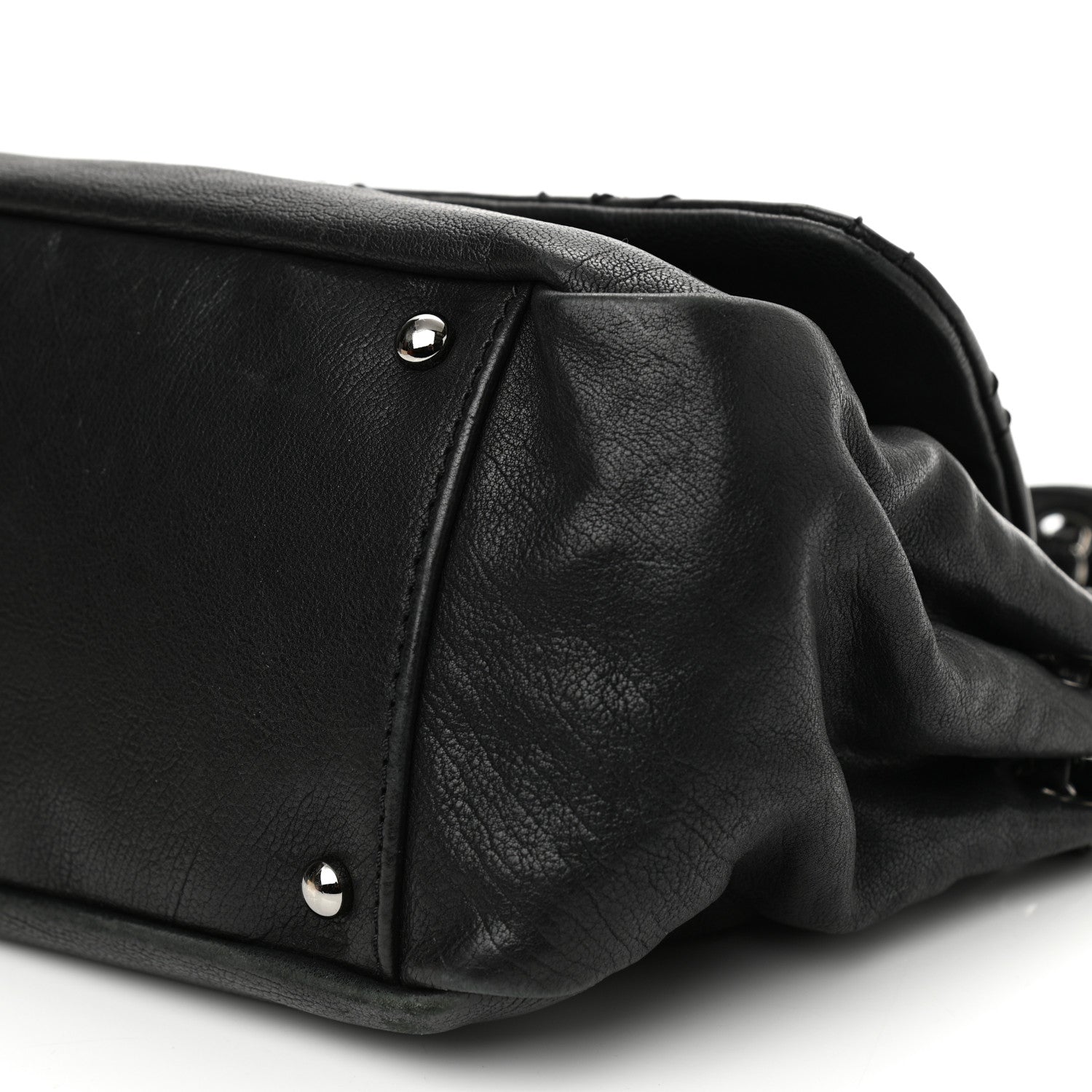 Chanel Calfskin Diamond Stitch Accordion Flap Black 8 of 9