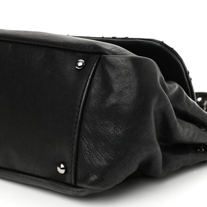 Chanel Calfskin Diamond Stitch Accordion Flap Black 8 of 9