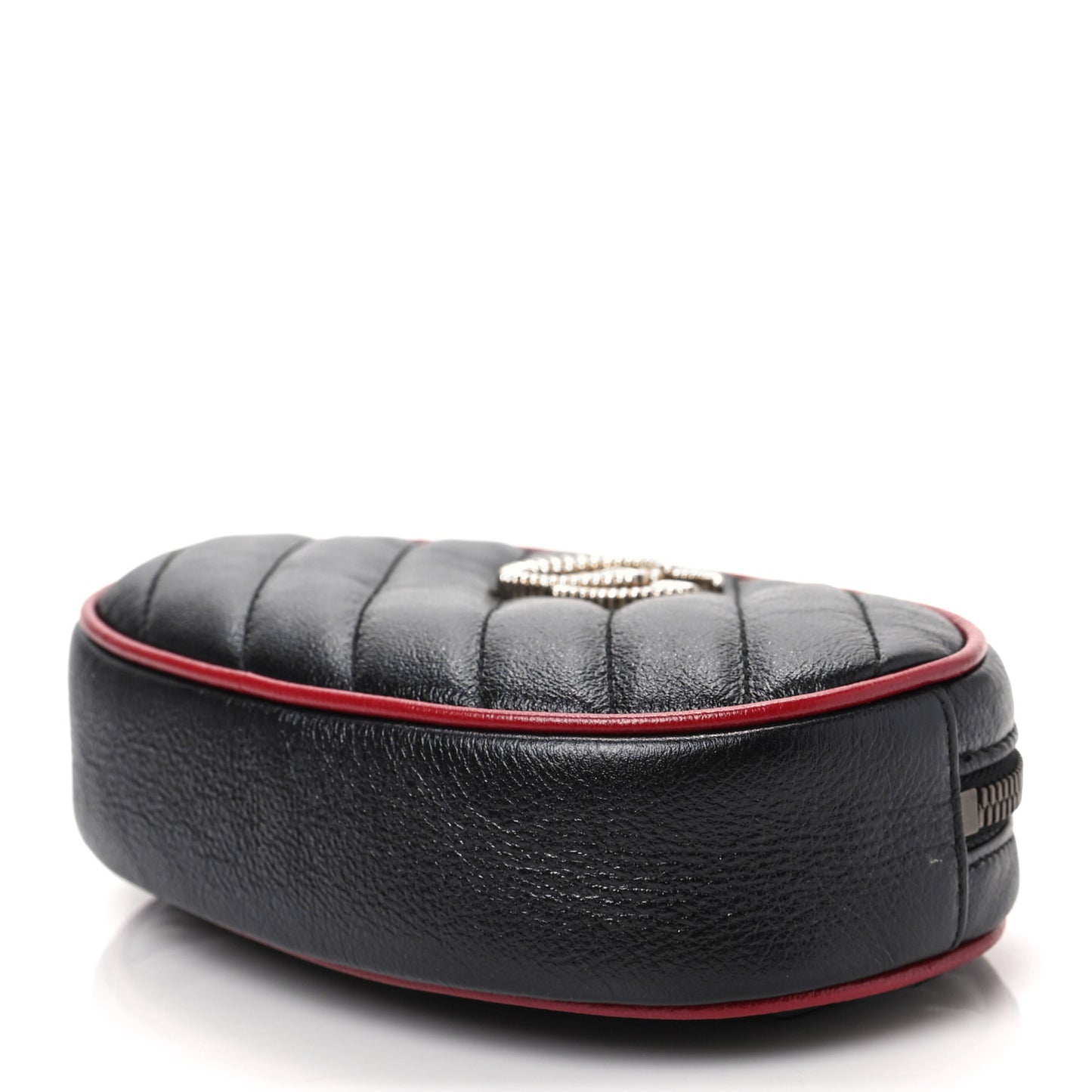 Azalea Calfskin Matelasse Diagonal Torchon GG Marmont Belt Bag 85 34 Black Romantic Cerise