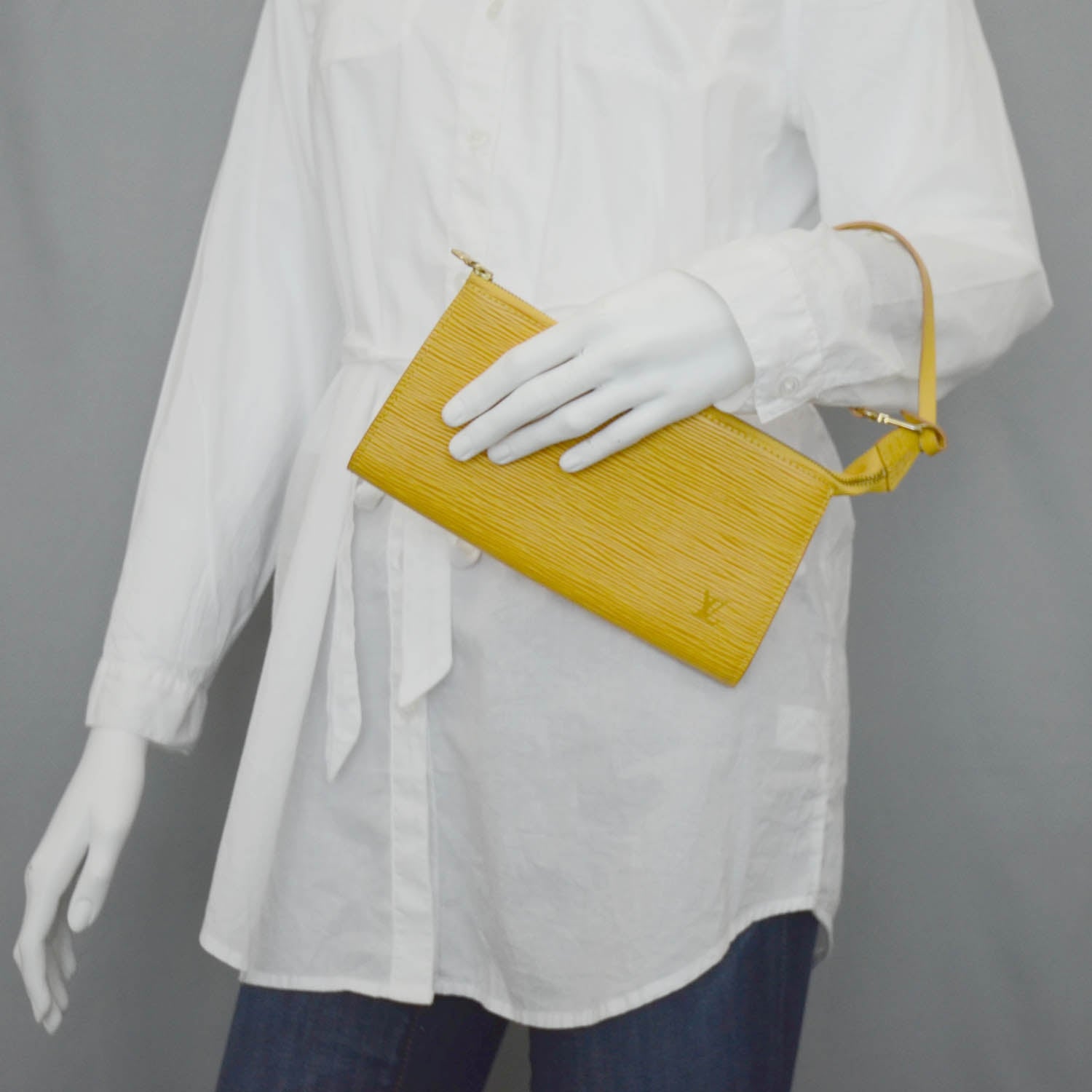 Louis Vuitton Epi Pochette Accessories 21 Yellow 2 of 14