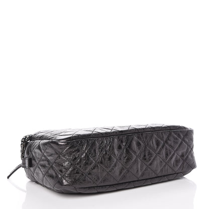 Chanel Metallic Aged Calfskin Quilted Medium Reissue Camera Case Black 4 of 9