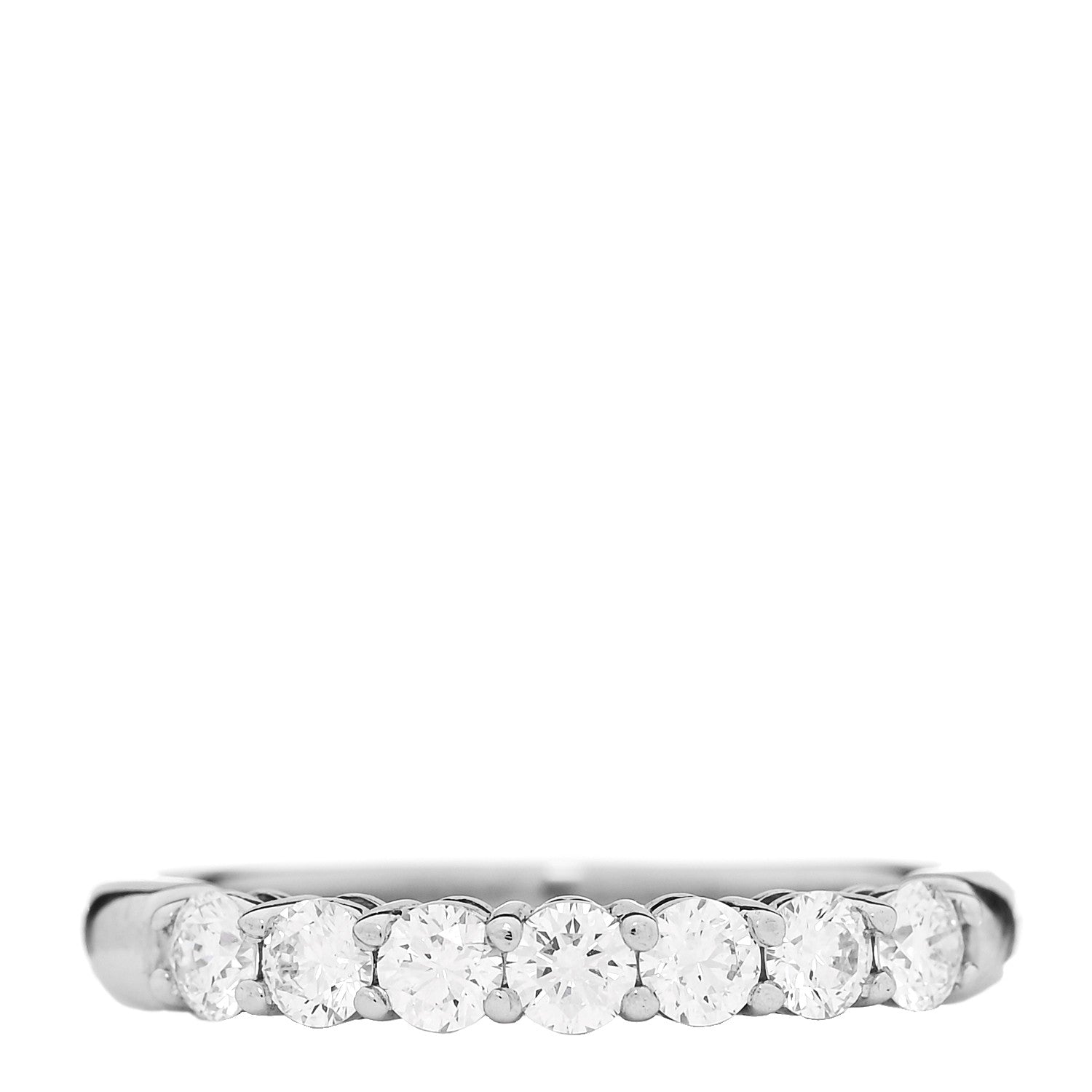 Tiffany Platinum Diamond 3mm Embrace Half Circle Band Ring 54 7 1 of 5