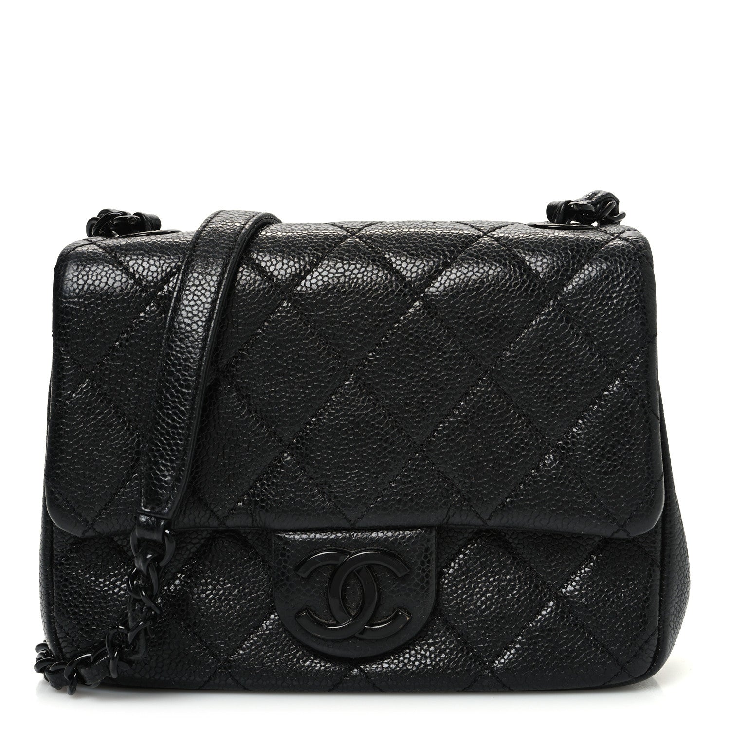 Chanel Caviar Quilted Incognito Mini Square Flap Black 1 of 11