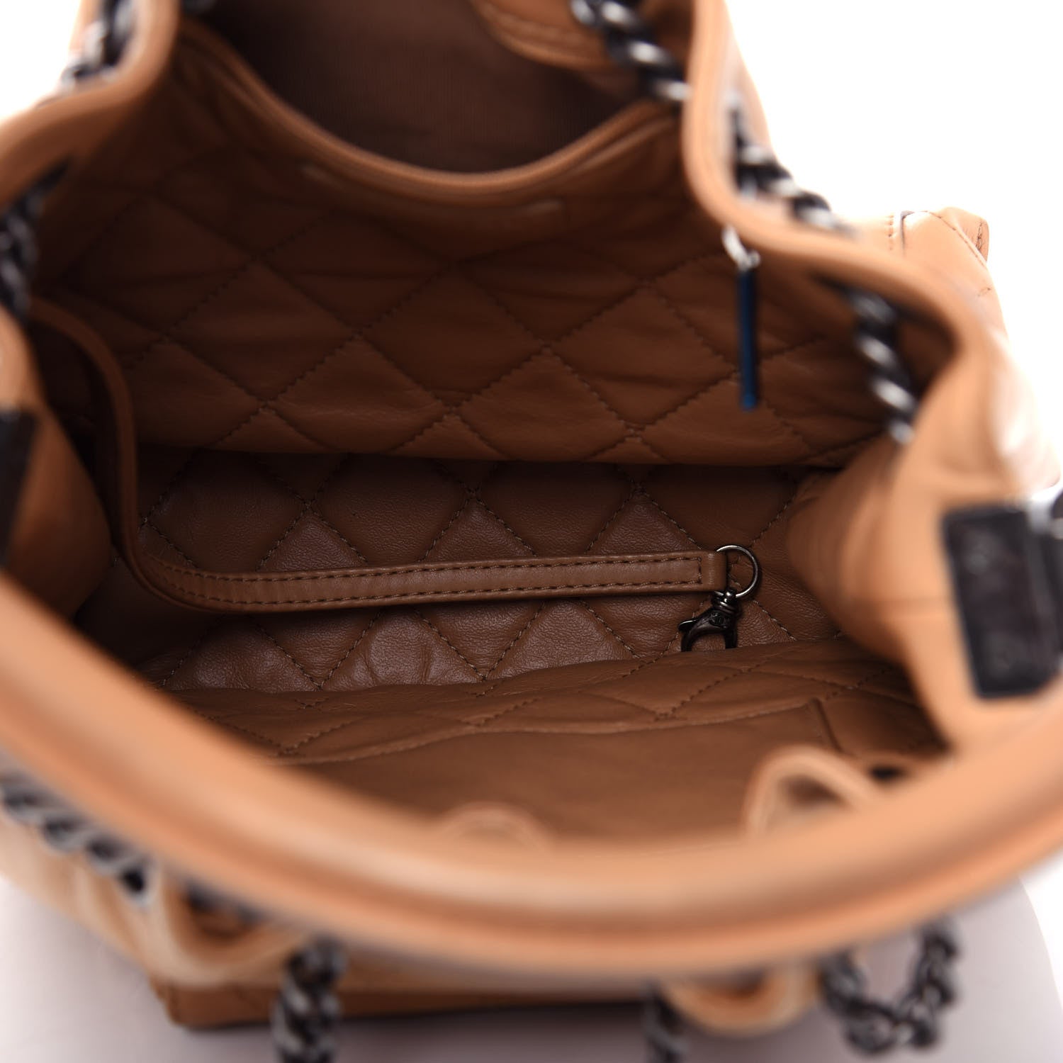 Chanel Calfskin Stitched Medium Urban Luxury Drawstring Backpack Beige 4 of 9