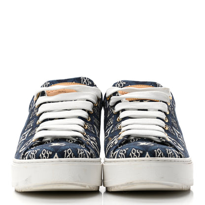 Louis Vuitton Jacquard Since 1854 Time Out Sneakers 38 Blue 2 of 7