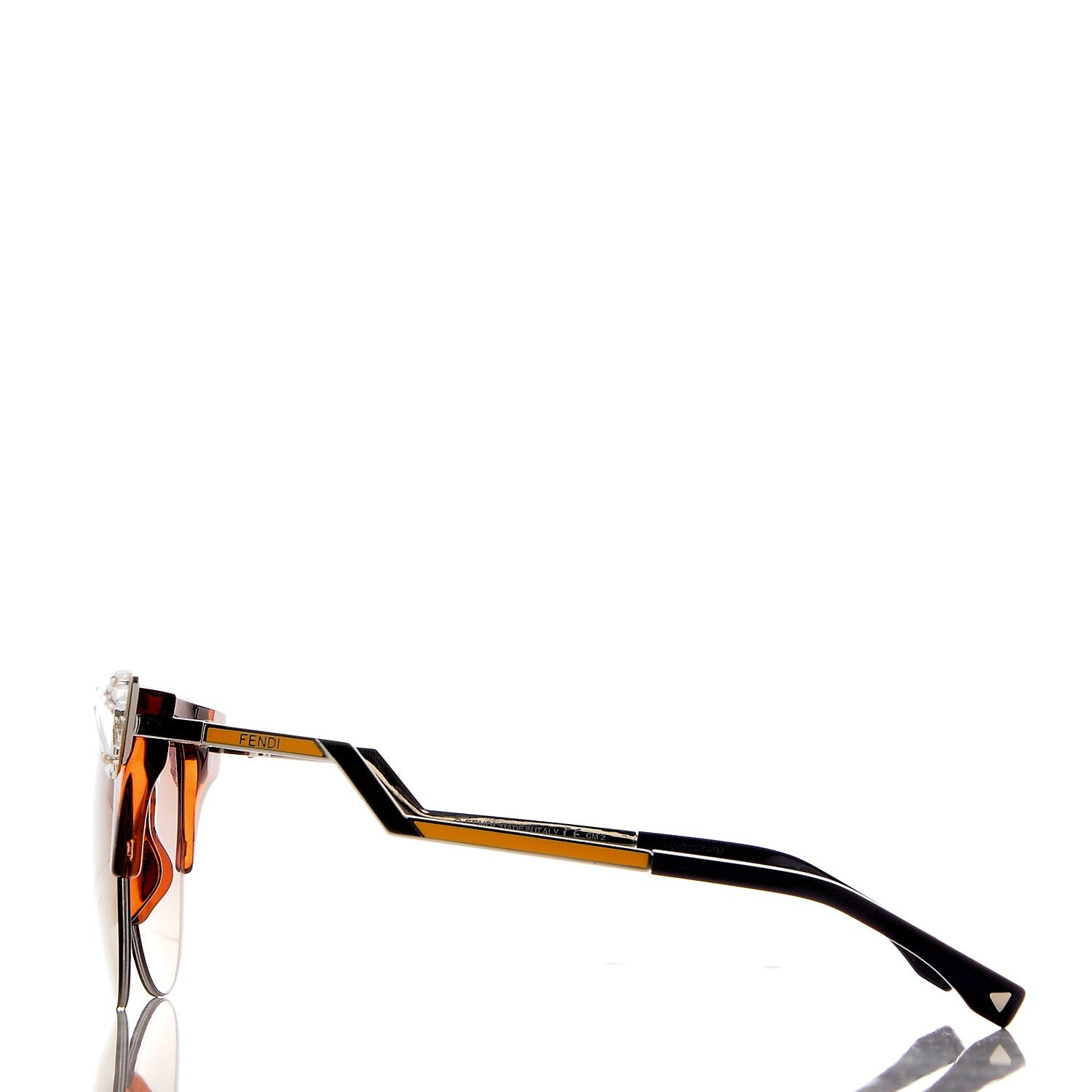 Fendi Iridia Cat Eye Sunglasses FF 0041/S Brown 3 of 9