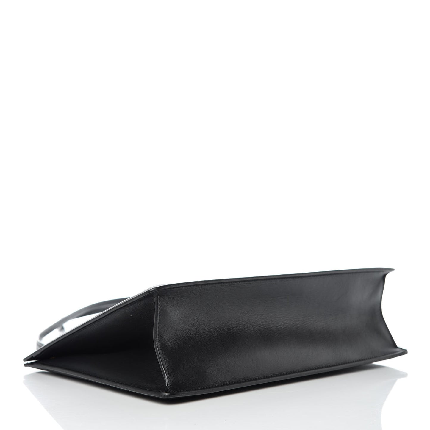 Smooth Calfskin Medium Clasp Shoulder Bag Black