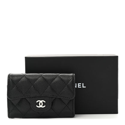Chanel Caviar Quilted Flap Card Holder Wallet Black 10 of 10