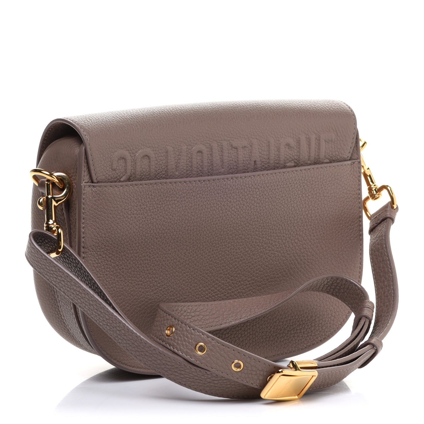 Grained Calfskin Medium Bobby Flap Warm Taupe