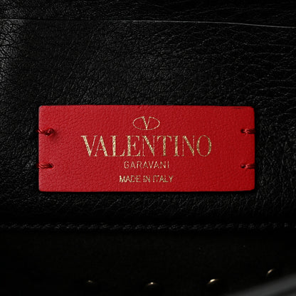 Valentino Garavani Grainy Calfskin Small Rockstud Top Handle Bag Black 6 of 10
