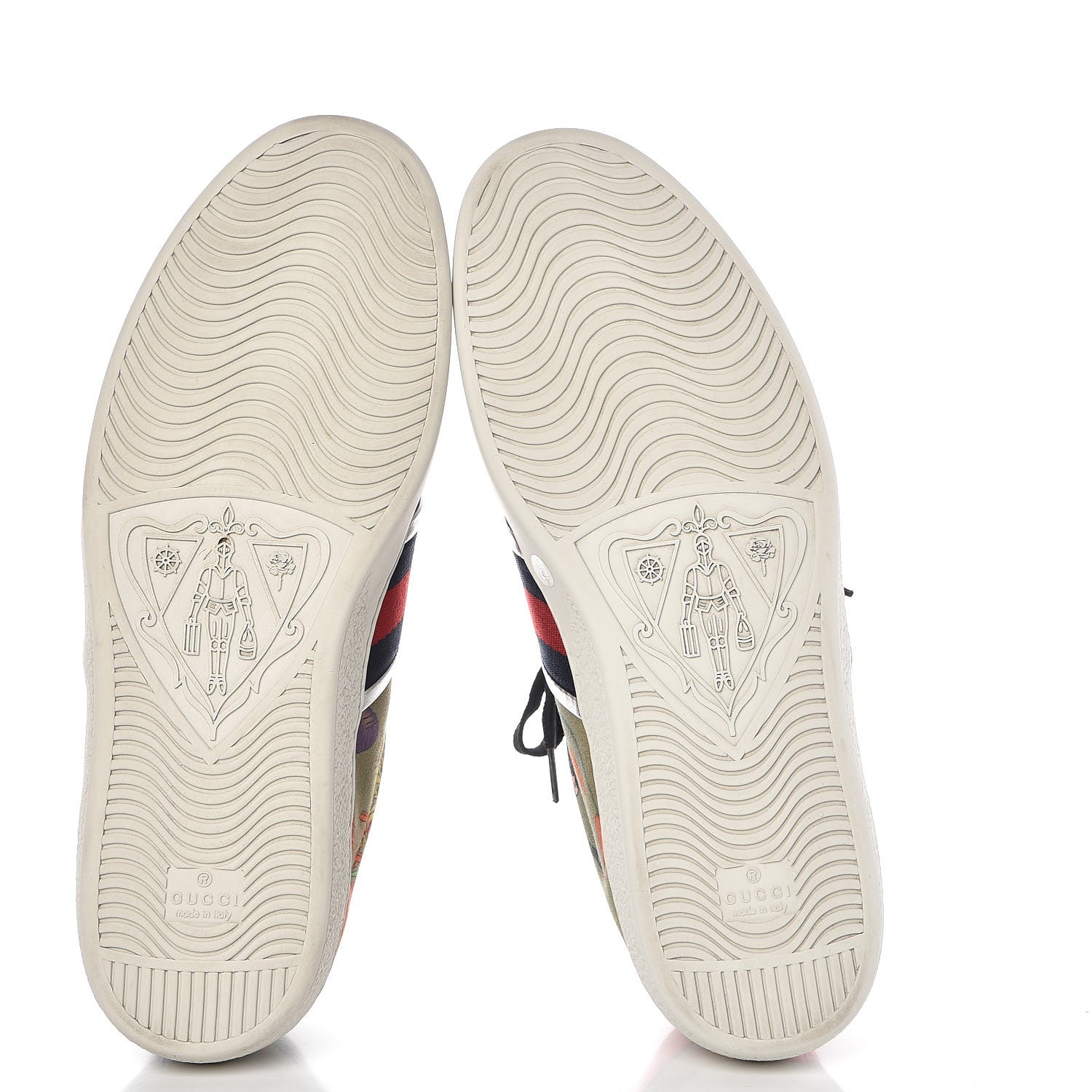 Gucci Canvas Web Flora Snake Print Mens Ace Sneakers 10.5 7 of 12