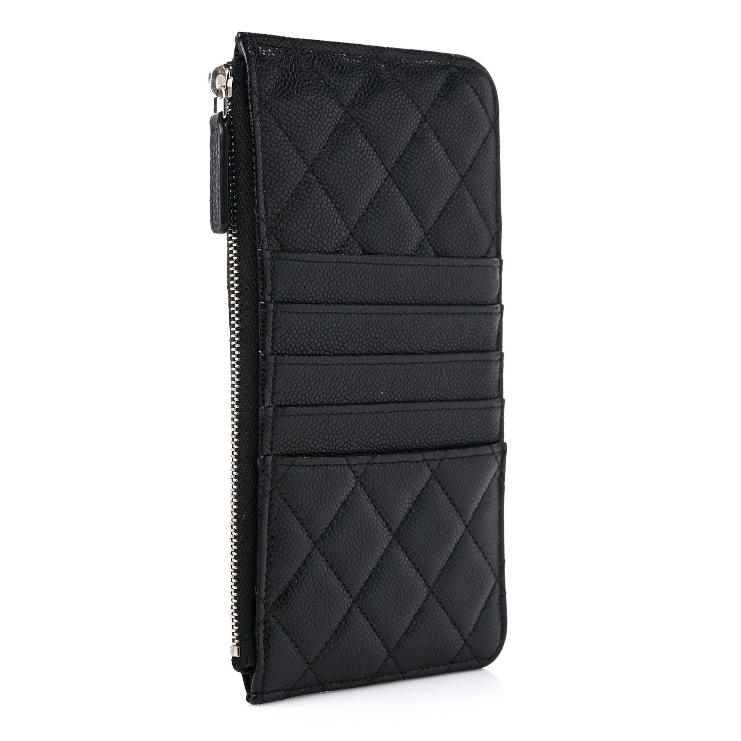 Caviar Quilted Classic iPhone Pouch Black