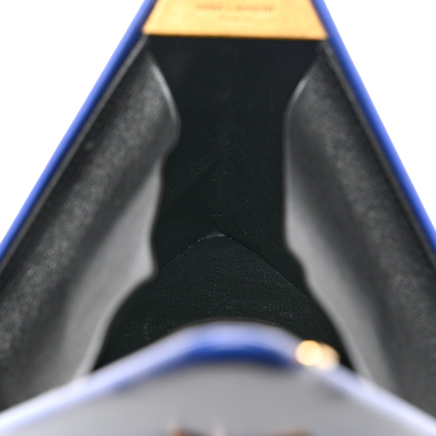 Saint Laurent Lambskin Pyramid Clutch Blue 5 of 10