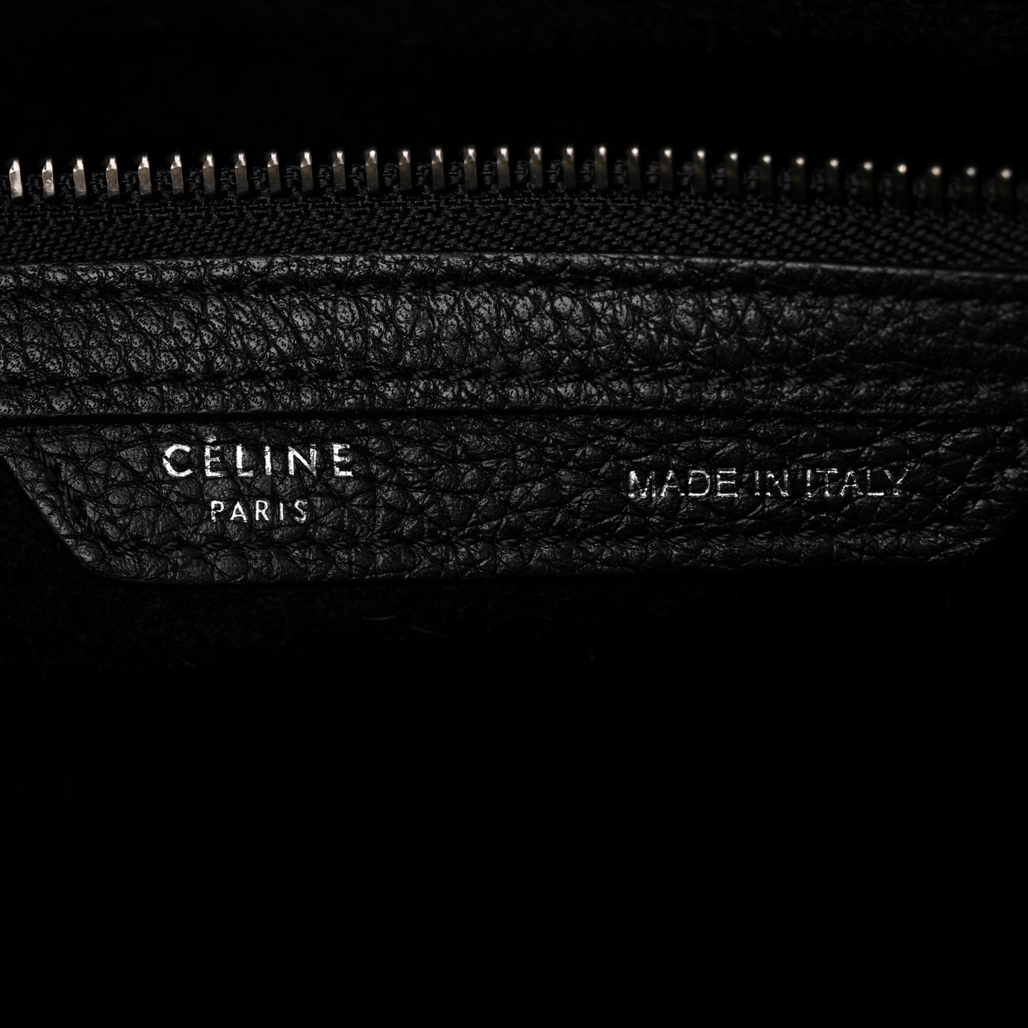 Drummed Calfskin Mini Luggage Black