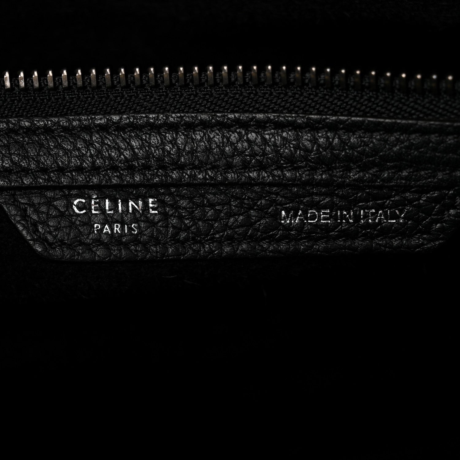 Celine Drummed Calfskin Mini Luggage Black 6 of 11